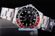 Rolex GMT-Master Automatic Silver Case with Black Dial and Round Hour Marker-Two Tone Bezel Rolex GMT-Master Automatic Silver Case with Black Dial and Round Hour Marker-Two Tone Bezel