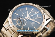 Tag Heuer Carrera Chronograph Swiss Valjoux 7750 Automatic Movement Full Steel with Black Dial and Stick Markers