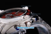 Tag Heuer aquaracer Quartz Movement with Red Dial and SS Strap