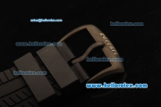 Ferrari Chronograph Quartz Movement 7750 Coating Case with Black Dial and Black Rubber Strap