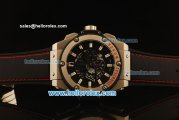 Hublot King Power F1 Chronograph Miyota Quartz Steel Case with Skeleton Dial and Black Rubber Strap