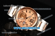 Cartier Calibre De Swiss ETA 2824 Automatic Two Tone Case/Bracelet with Rose Gold Dial and Roman Numeral Markers