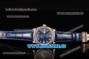 Rolex Day-Date Asia 2813/Swiss ETA 2836/Clone Rolex 3135 Automatic Steel Case with Diamonds Markers and Blue Dial (BP)