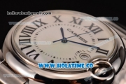 Cartier Ballon Bleu De Large Swiss ETA 2824 Automatic Steel Case with White MOP Dial and Roman Numeral Markers