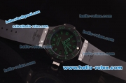 Hublot Big Bang King Swiss Valjoux 7750 Automatic Movement PVD Case with Black Dial and Green Stick Hour Markers