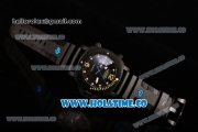 Panerai PAM 618 Luminor Submersible Flyback Asia Automatic Titanium Case with Yellow Dot Markers and Black Dial