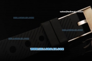 Breitling Chronomat B01 Chronograph Miyota Quartz Movement Steel Case with Rose Gold Roman Numerals and Black Rubber Strap