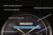 Cartier Rotonde De Miyota Quartz PVD Case/Bracelet with Blue Dial