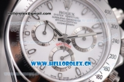 Rolex Daytona Chronograph Clone Rolex 4130 Automatic Stainless Steel Case/Bracelet with White Dial and Stick Markers (EF)