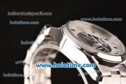 Tag Heuer Mikrograph Chrono Miyota OS10 Quartz Full Steel with White/Brown Dial and Arabic Numeral Markers