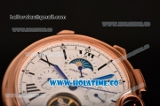 Cartier Ballon Bleu De Tourbillon Asia Automatic Rose Gold Case with White Dial Black Roman Numeral Markers and Black Leather Strap