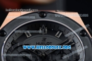 Hublot Big Bang King Power Foudroyante Chrono Swiss Valjoux 7750 Automatic Rose Gold Case with Black Dial PVD Bezel and Black Rubber Strap