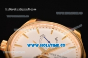 Patek Philippe Calatrava Tourbillon Swiss ETA 2824 Automatic Yellow Gold Case with Stick Markers and White Dial