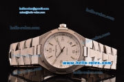 Vacheron Constantin Overseas Swiss ETA 2836 Automatic Steel Case with White Dial Titanium Bezel and Stick Markers