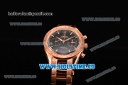 Omega Speedmaster'57 Chrono Clone Omega 9300 Automatic Rose Gold Case/Bracelet with Black Dial and Stick Markers (EF)