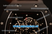 Richard Mille RM 055 Bubba Watson Miyota 9015 Automatic Ceramic Case with Black Rubber Strap and Black Dial