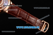 Cartier Ballon Bleu De Tourbillon Asia Automatic Rose Gold Case with Brown Dial and Roman Numeral Markers