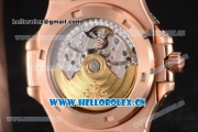 Patek Philippe Jumbo Nautilus Clone PP Automatic Rose Gold/Diamonds Case with Diamonds Dial and Stick Markers