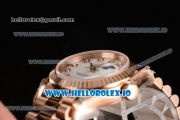 Rolex Datejust Swiss ETA 2671 Automatic Rose Gold Case with White Dial Diamonds Markers and Rose Gold Bracelet (BP)