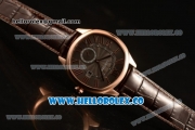 Cartier Drive de Cartier Asia Automatic Rose Gold Case with Grey Dial and Brown Leather Strap (AAAF)