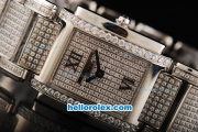 Patek Philippe Twenty-4 Swiss ETA Quartz Movement Steel Case with Diamond Dial and Diamond Strap -Lady Size