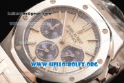 Audemars Piguet Royal Oak Chronograph Miyota OS20 Quartz Steel Case with White Dial and Steel Bracelet