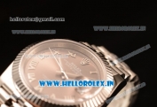 Rolex Datejust 37mm Swiss ETA 2836 Automatic Steel Case with Jubilee Steel Bezel Pink Dial Roman Steel Bracelet