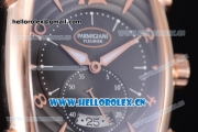 Parmigiani Kalpa Grande Clone Parmigiani PF331.01 Automatic Rose Gold Case with Black Dial Stick/Arabic Numeral Markers and Brown Leather Strap