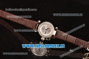 Cartier Pasha C Swiss Quartz Steel Case with White Dial and Diamonds Bezel