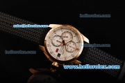 Chopard Mille Miglia GTXL Chronograph Swiss Valjoux 7750 Automatic Movement Rose Gold Case with White Dial and Black Rubber Strap