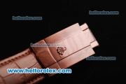 Rolex Daytona Chronograph Miyota Quartz Movement Double Row Diamond Bezel with Brown Dial and Roman Numerals- Brown Leather Strap