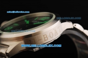 U-Boat Italo Fontana Left Hook Automatic Movement Full Steel with Green Markers and Black Dial