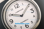 Panerai Luminor Swiss Quartz Movement Steel Case with White Dial with Black Markers-35cm Wall Clock