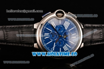 Cartier Ballon Bleu De 44MM Asia Automatic Steel Case with Blue Dial and White Roman Numeral Markers