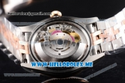 Rolex Datejust Clone Rolex 3135 Automatic Two Tone Case/Bracelet with Stick Markers and Grey Dial (BP)