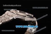 Audemars Piguet Royal Oak 41MM Asia 2813 Automatic Steel/Diamonds Case with White Inner Bezel and Diamonds Bezel (EF)