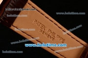 Patek Philippe Calatrava Miyota OS2035 Quartz Rose Gold Case with Brown Dial and Stick Markers