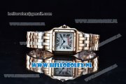 Cartier Santos 100 Japanese Miyota Quartz Rose Gold Case with White Dial Roman Numberal Markers and Rose Gold Bracelet