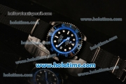 Rolex Sea-Dweller Deepsea Asia 2813 Automatic PVD Case with Black Nylon Strap and Blue Diver Index