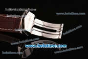 Tag Heuer Monaco Chronograph Quartz Steel Case with Brown Dial and Brown Leather Strap