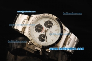 Rolex Daytona Chronograph Swiss Valjoux 7750 Automatic Movement Full Steel with White Dial and Stick Markers