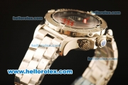 Breitling Super Avenger Working Chronograph Quartz with Black Dial and Silver Case