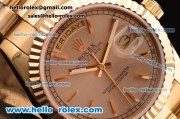 Rolex Day-Date Asia 2813 Automatic Gold Case/Strap with Gold Stick Markers