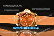 Rolex GMT-Master II Vintage 2813 Auto With Leather Strap Brown Dial And Brown Bezel Two Tone