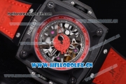 Hublot Masterpiece MP 08 Antikythera Sunmoon Asia 2813 Automatic PVD Case Skeleton Dial Red Leather Strap and White Markers