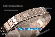 Audemars Piguet Royal Oak 33MM Miyota Quartz Steel Case/Bracelet with Grey Dial Stick Markers and Diamonds Bezel (EF)