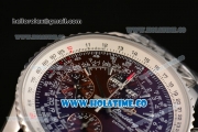 Breitling Montbrillant Datora Chrono Swiss Valjoux 7751 Automatic Steel Case/Bracelet with Brown Dial and Stick Markers - 1:1 Original (J12)