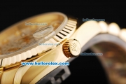 Rolex Datejust Oyster Perpetual Automatic Full Gold with White Dial and Diamond Marking-Small Calendar