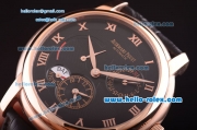 Audemars Piguet Jules Audemars ST25 with Power reserve Rose Gold Case with Black Dial and Black Leather Strap