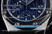 Audemars Piguet Royal Oak Offshore Juan Pablo Montoya Chrono Miyota OS10 Quartz Steel Case with Blue Dial and Blue Leather Strap (EF)